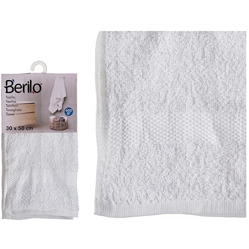 

Toalla de baño Poliéster Algodón Blanco