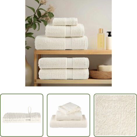 Toalla de baño -  Toalla de Invitado SOLUND 2 pcs Crema 15 x 21 cm 550 gsm