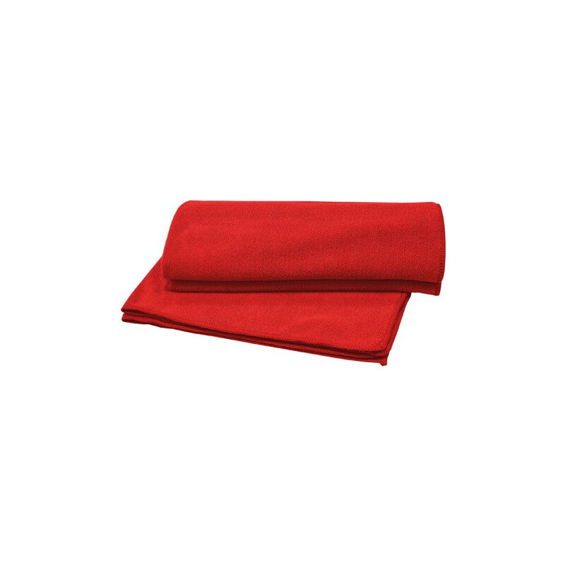 

Toalla de baño y playa, remallado con filamento ORLY TW7100 | Rojo - 60x145cm