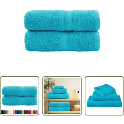Toalla de mano -  Toallas de mano premium SOLUND, 2 unidades, turquesa, 30 x 30 cm, 600 g/m²
