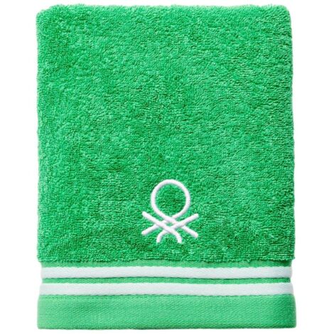 TOALLA DE MANOS 50X90CM 450GMS 100% ALGODÃN VERDE CON RAYAS RAINBOW BENETTON