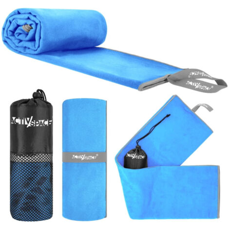 Toalla de microfibra de secado rápido 180x90cm grande - azul