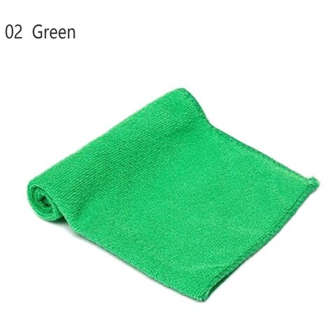 Toalla de microfibra para lavado de coche, paño de secado y limpieza fácil, 25x25cm, cuidado del coche,Verde