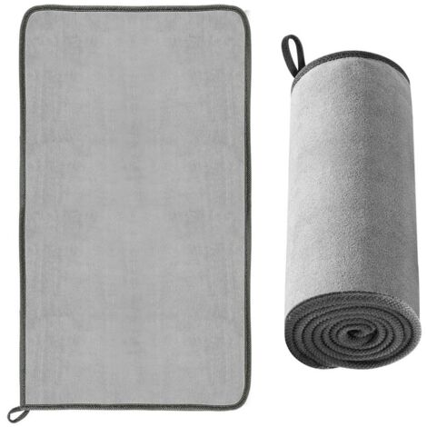 Toalla de microfibra para secar el coche 40x80cm gris
