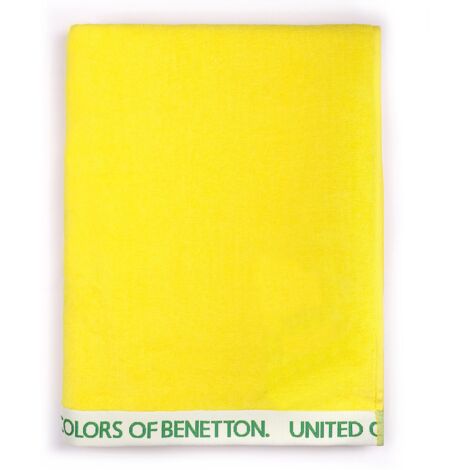TOALLA DE PLAYA 90X160CM 380GSM VELOUR 100%ALGODON AMARILLO CASA BENETTON
