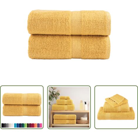 Toalla facial -  Toallas de mano premium SOLUND, 2 uds, doradas, 30 x 30 cm, 600 g/m²