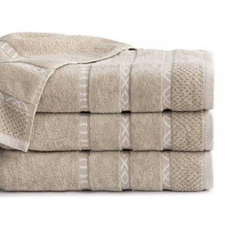 Toalla Gino 30x50 beige 550g 100% algodón