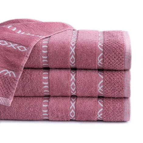 Toalla Gino 30x50 rosa 550g 100% algodón
