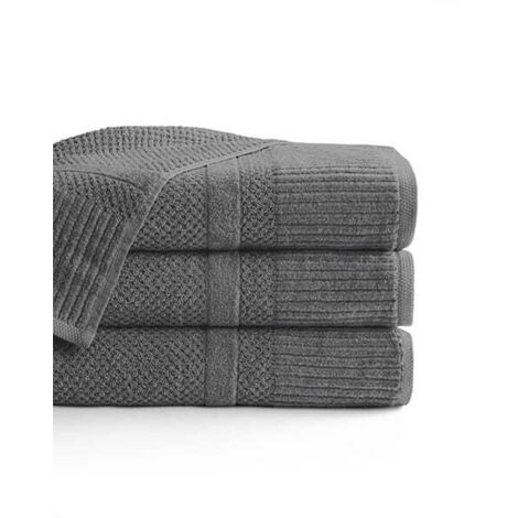Toalla Ivo 50x90 gris 550g 100% algodón