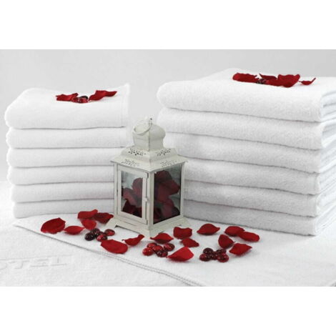 Toalla limón 50x100 Hotel blanco 500g 100% algodón
