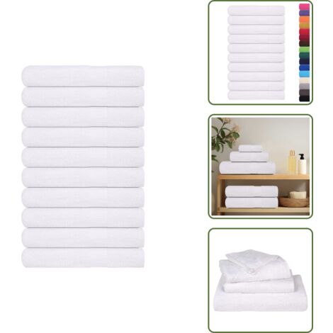 Toallas absorbentes - vidaXL Toallas FROGN 10 uds blanco 100x200 cm 360 g/m² - Toallas lavables