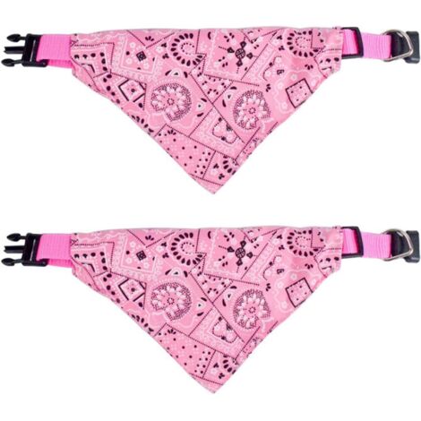 toallas de agua para perros, bufanda ajustable de estilo bohemio para mascotas, accesorio, adecuado para animales pequeños (rosa, talla S)
