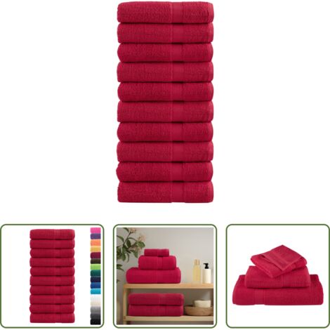 Toallas de algodón -  Toallas de baño SOLUND 10 uds 100x150 cm 600 gsm