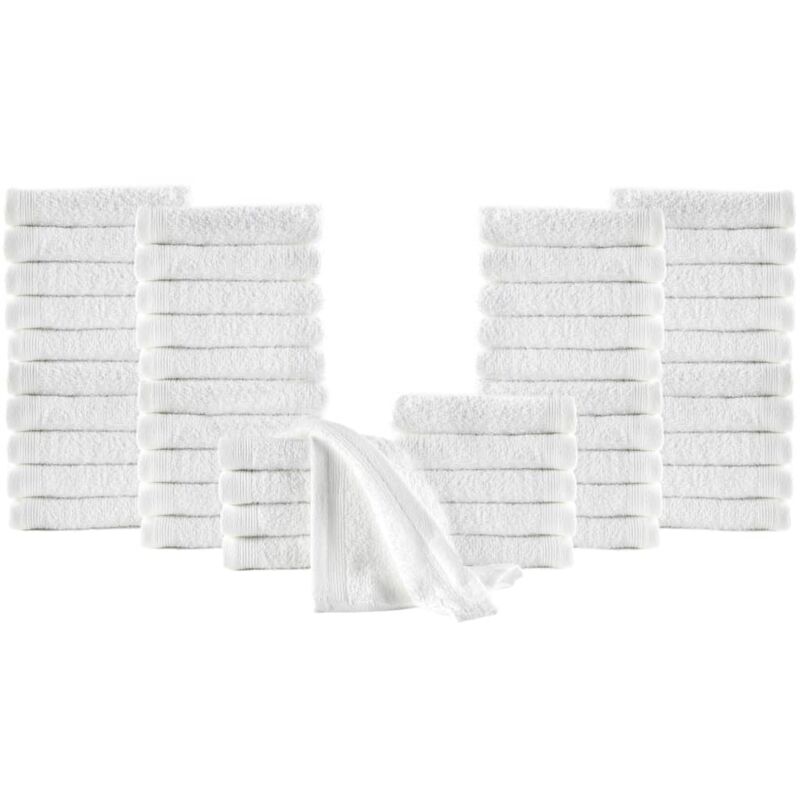 

Toallas de Cortesía Algodón Blanco 350 g/m² 50 Unidades 30x50 cm - Blanco - Vidaxl