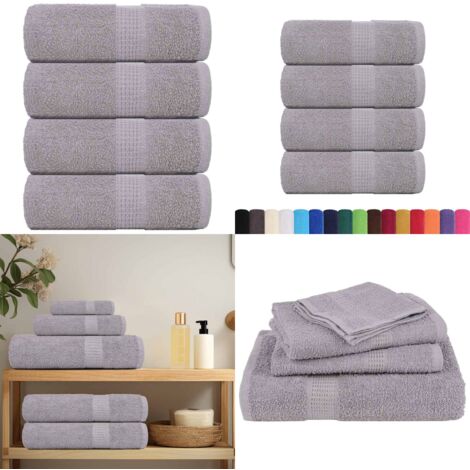 Toallas de baño FROGN 4 uds gris 30x30 cm 360 g/m² - Toallas de lavado - Toallas de algodón