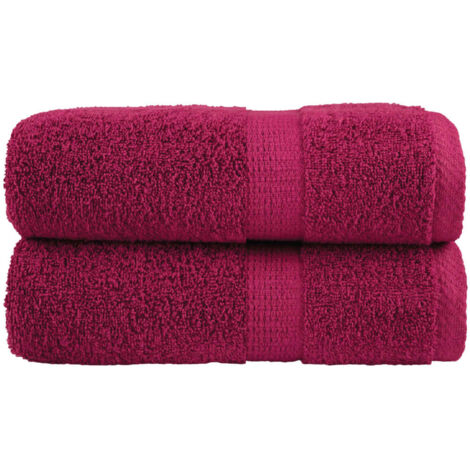 Toallas de baño premium SOLUND, 2 unidades, burdeos, 30 x 30 cm, 600 g/m²