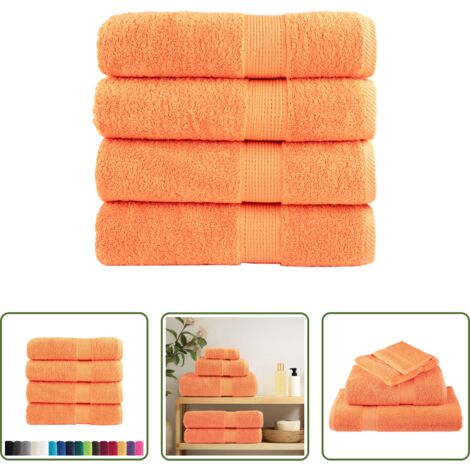 Toallas de baño -  Toallas de ducha SOLUND 4 unidades naranja 70x140 cm 600 gsm