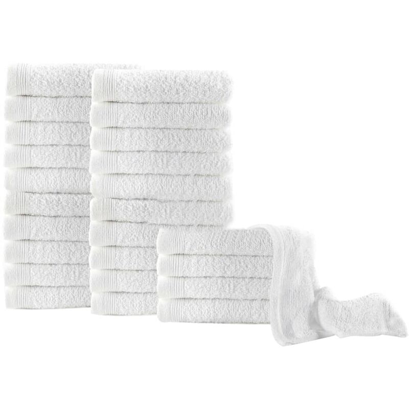 

Toallas de cortesia 25 uds algodon blanco 350 g/m2 30x50 cm