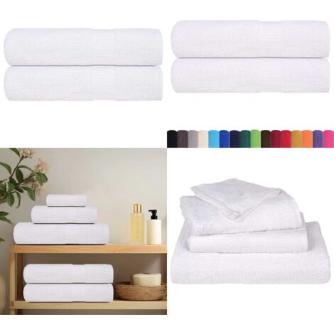 Toallas de ducha FROGN 2 uds blanco 70x140 cm 360 g/m² - Toallas de ducha - Toallas de algodón