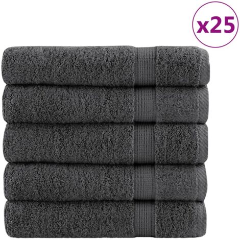 Toallas de ducha SOLUND 25 uds antracita 70x140 cm 600 gsm