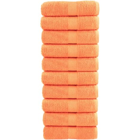 Toallas de invitados SOLUND 10 uds naranja 30x50 cm 600 gsm