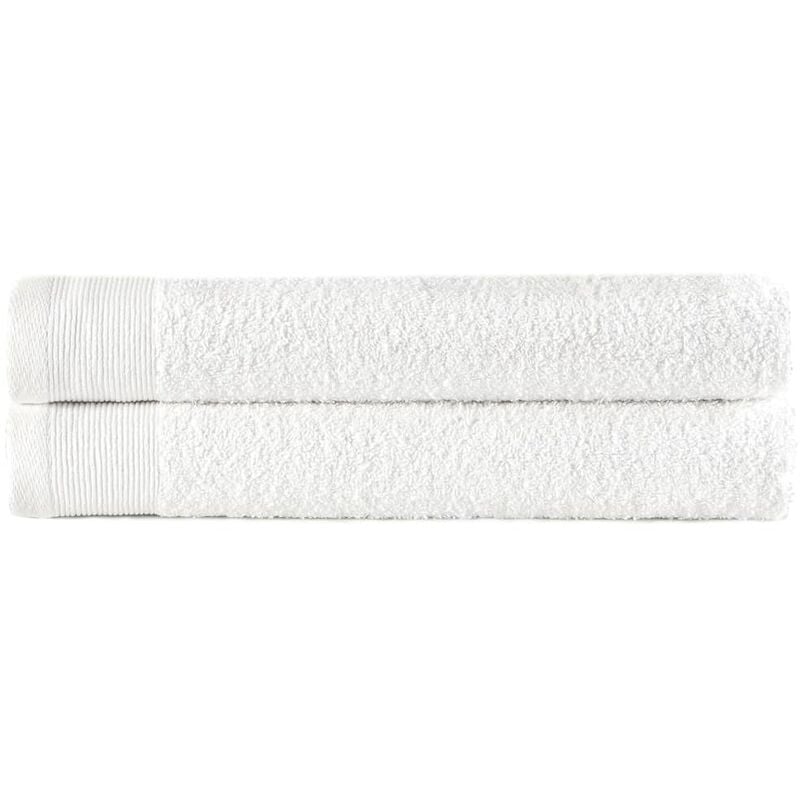 

Toallas de mano 2 uds algodon blanco 450 g/m² 50x100 cm