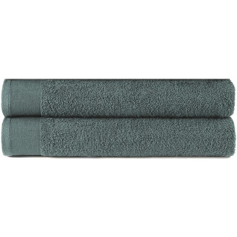 

Toallas de mano 2 uds algodon verde 450 g/m2 50x100 cm