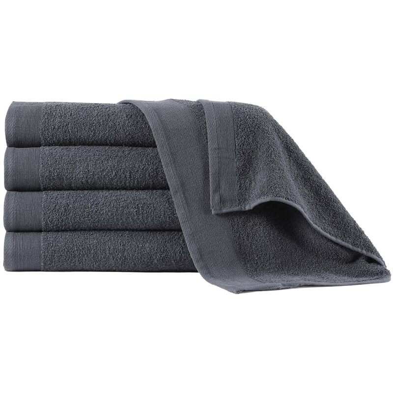 

Toallas de Ducha Algodón 450 g/m² 5 Unidades Gris Antracita 50x100cm - Antracita - Vidaxl
