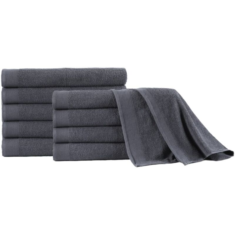 

Toallas de Ducha Algodón 450 g/m² 5 Unidades Gris Antracita 80x200cm - Antracita - Vidaxl