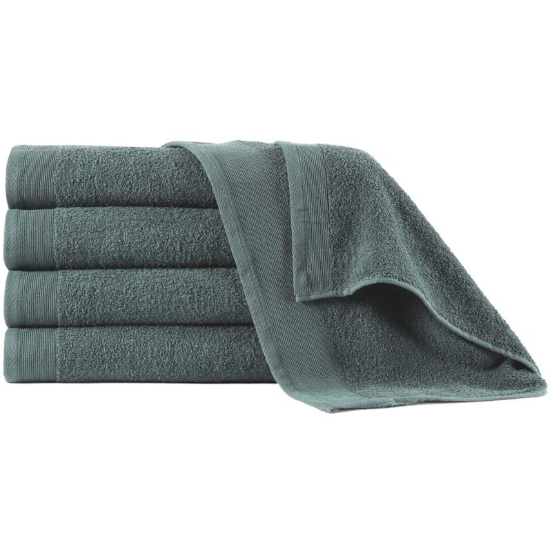 

Toallas de Ducha Algodón 450 g/m² 5 Unidades Verde 50x100cm - Verde - Vidaxl