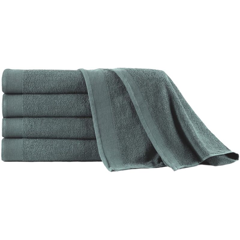 

Toallas de Ducha Algodón 450 g/m² 5 Unidades Verde 80x200cm - Verde - Vidaxl