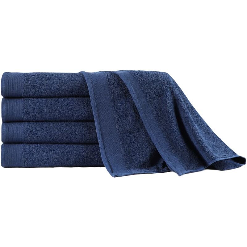 

Toallas de Ducha Algodón 450 g/m² 5 Unidades Azul Marino 80x200cm - Azul - Vidaxl