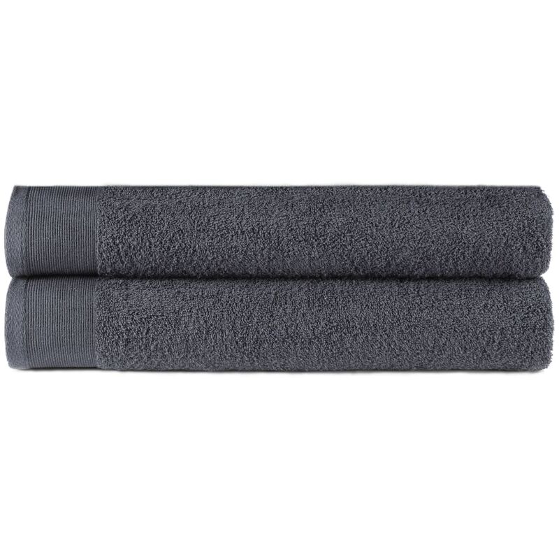 

Toallas de Ducha Algodón 450 g/m² 2 Unidades Gris Antracita 70x140cm - Antracita - Vidaxl