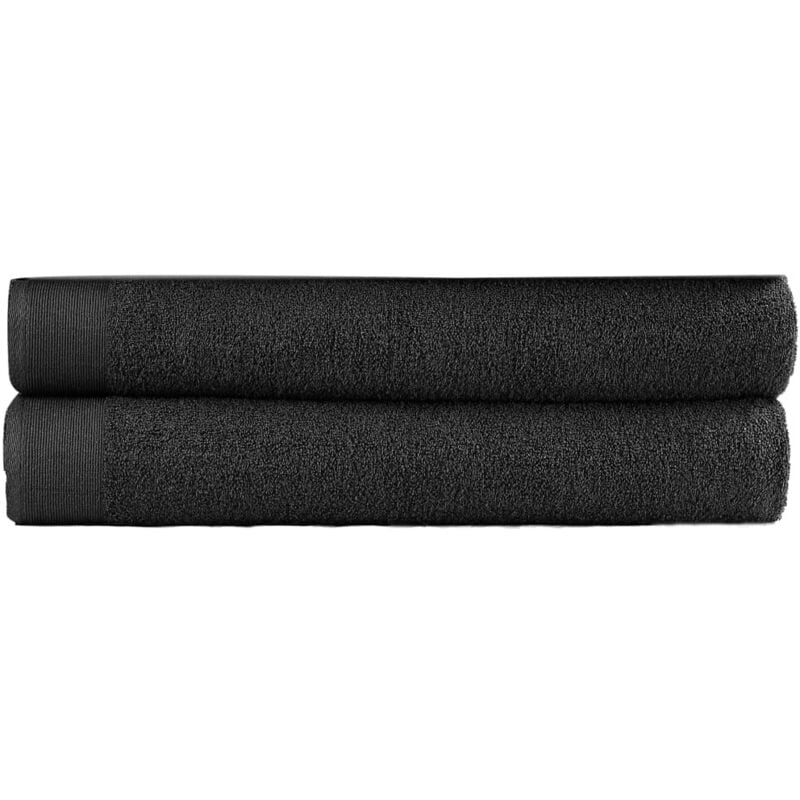 

Toallas de Ducha Algodón 450 g/m² 2 Unidades Negro 100x150cm - Negro - Vidaxl
