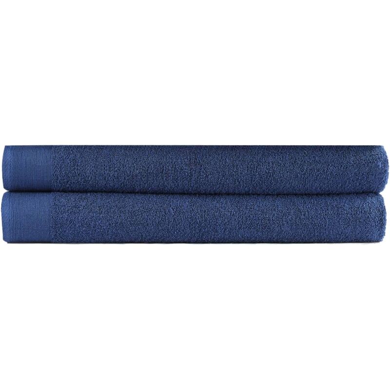 

Toallas de Ducha Algodón 450 g/m² 2 Unidades Azul Marino 80x200cm - Azul - Vidaxl