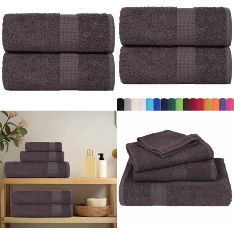 Toallas de mano FROGN 2 uds antracita 30x30 cm 360 g/m² - Toalla de mano - Toalla de cocina