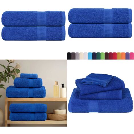 Toallas de mano FROGN 2 uds azul 50x100 cm 360 g/m² - Toallas de baño - Algodón