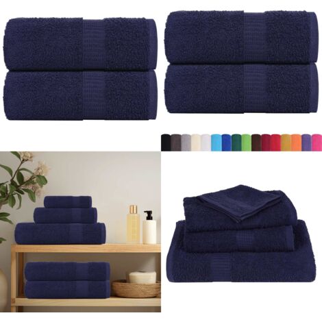 Toallas de mano FROGN 2 uds azul marino 30x30 cm 360 g/m² - Toalla de mano - Toalla de cocina