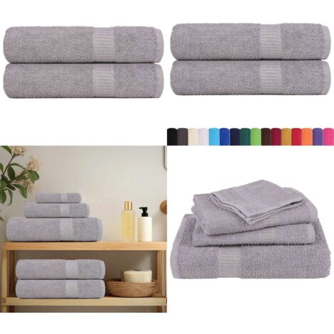 Toallas de mano FROGN 2 uds gris 50x100 cm 360 g/m² - Toalla de baño - Toalla de algodón