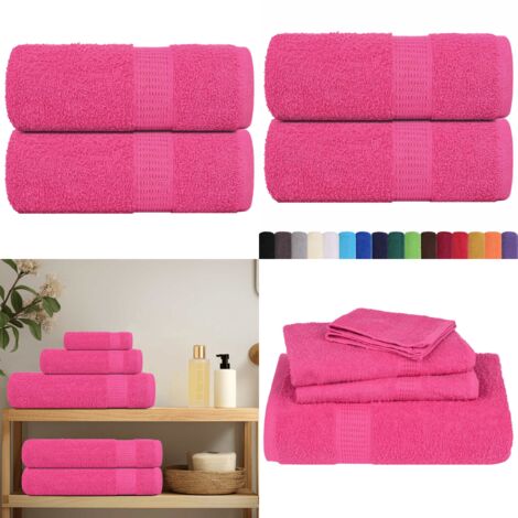 Toallas de mano FROGN 2 uds rosa 30x30 cm 360 g/m² - Toalla de mano - Toalla de cocina