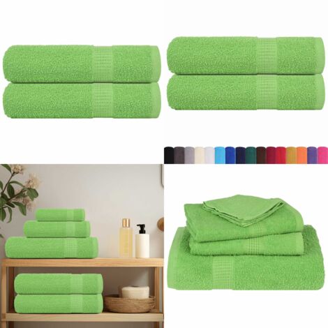 Toallas de mano FROGN 2 uds verde manzana 50x100 cm 360 g/m² - Toallas de baño - Algodón