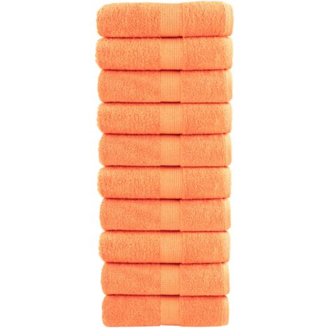 Toallas de mano premium SOLUND 10 unidades naranja 30x30 cm 600 g/m²