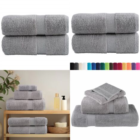Toallas de mano premium SOLUND, 2 uds, gris, 30 x 30 cm, 600 g/m² - Toalla de mano - Toalla facial