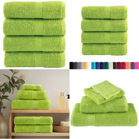 Toallas de mano premium SOLUND 4 unidades verde manzana 30x30 cm 600 g/m² - Toallas de baño - Toallas de cocina