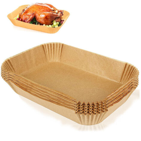 Toallas de papel para freidora de aire Ninja, paquete de 100, 20 x 14 cm, rectangulares, sin aceite, accesorios para freidoras de aire, compatibles con freidoras de aire de doble pila de zona dual Nin