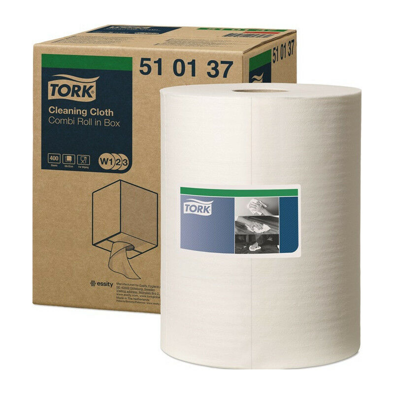 

Toallas de papel 510137 L380xl320env. mm rollo blanco 1 capa - Tork