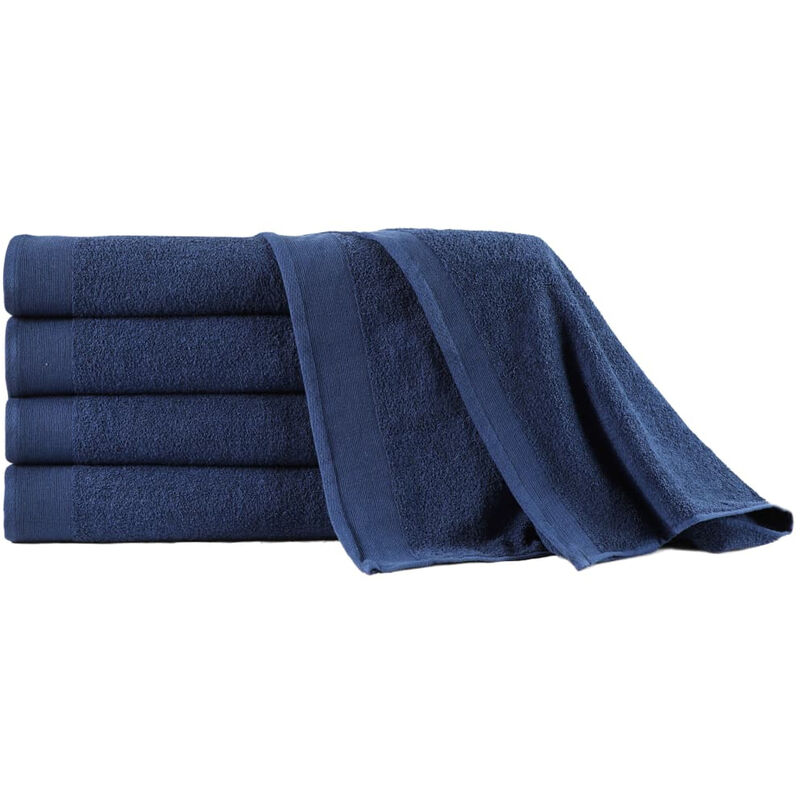 

Toallas de sauna 5 uds algodon azul marino 450 g/m2 80x200 cm