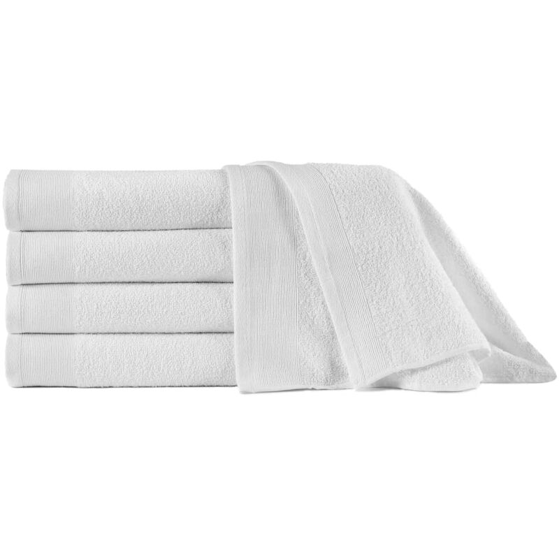 

Toallas de sauna 5 uds algodon blanco 450 g/m2 80x200 cm