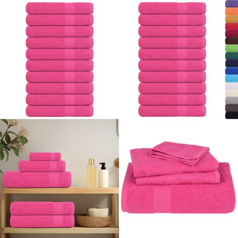 Toallas de sauna FROGN 10 uds rosa 80x200 cm 360 g/m² - Toalla de algodón - Toalla higiénica