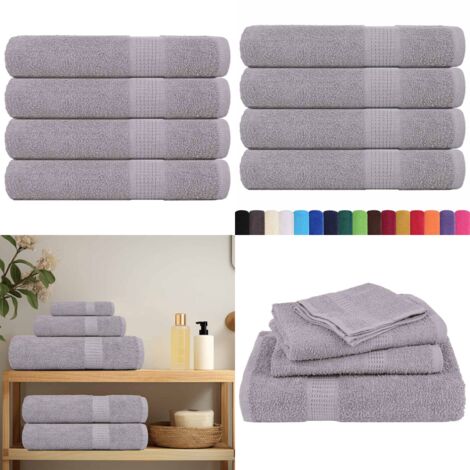 Toallas de sauna FROGN 4 uds gris 80x200 cm 360 g/m² - Toalla de algodón - Toalla higiénica